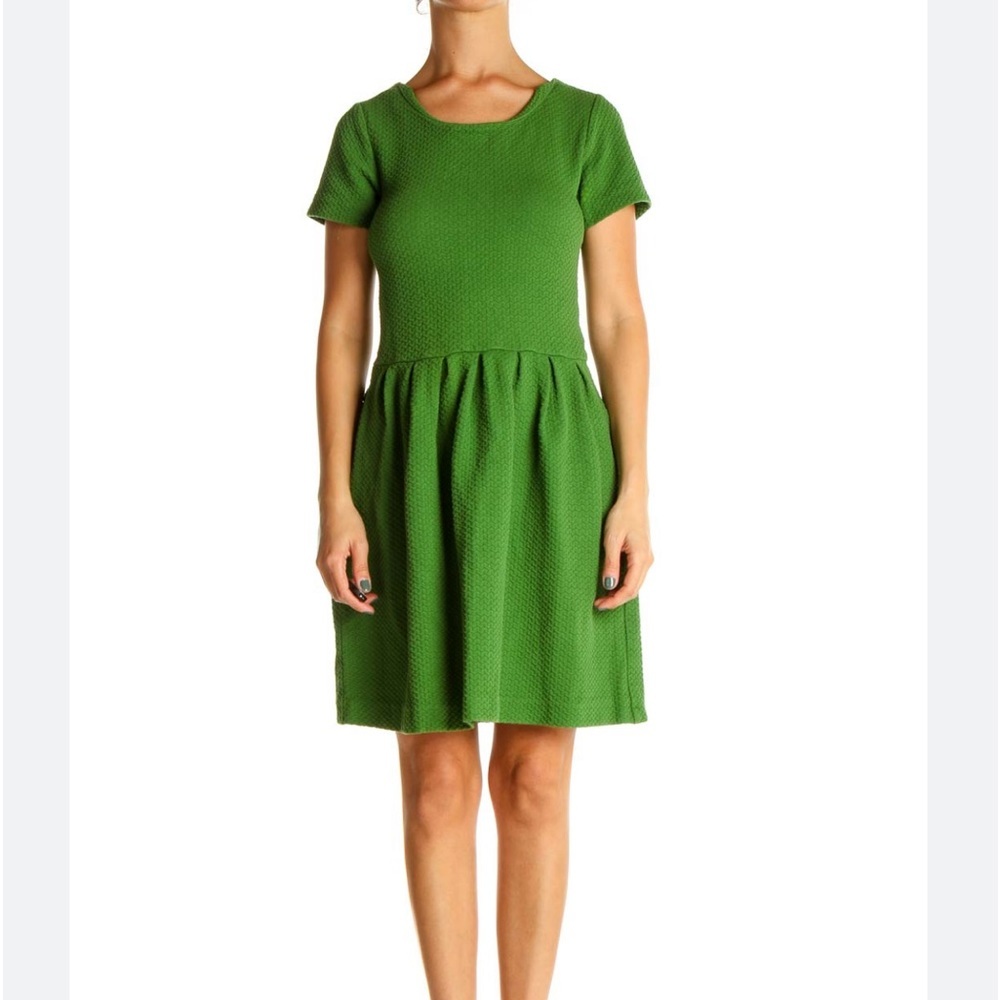 Ganni green cotton mini dress size small